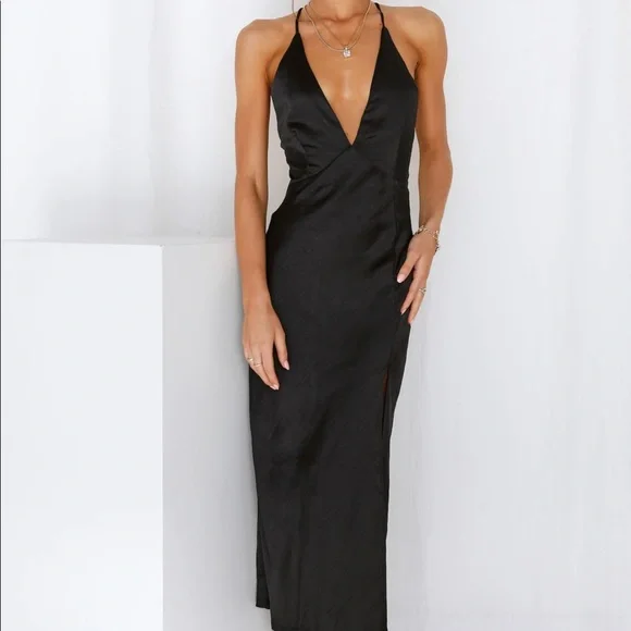 Sexy Black Midi Dress - Picture 3 of 6